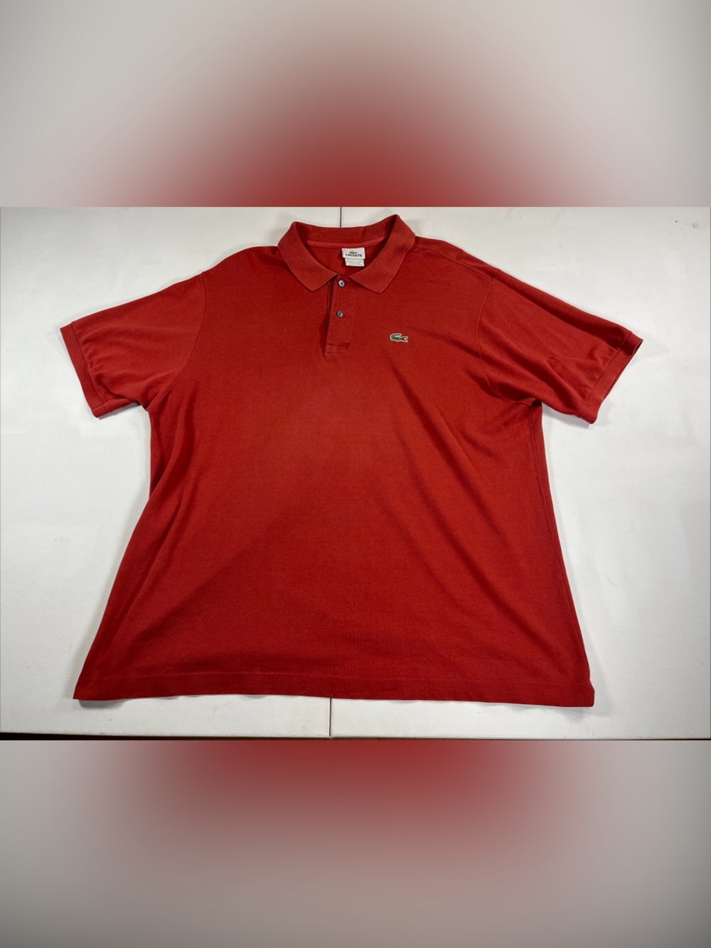 Lacoste Polo Shirt Green Gator Burnt Orange Preppy Golf Casual Men’s 8 XXL